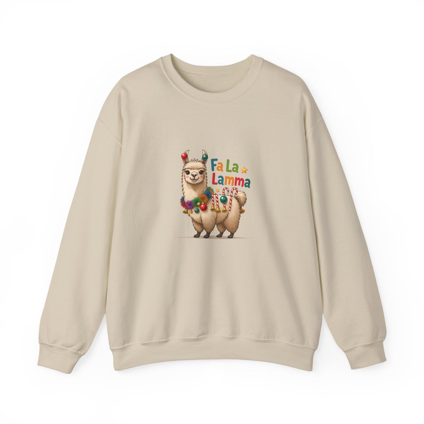Unisex Heavy Blend™ mw2124 | Fa La La Llama Christmas Sweatshirt – Funny Holiday Llama Crewneck, Cute Festive Xmas Gift
