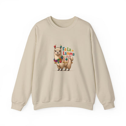 Unisex Heavy Blend™ mw2124 | Fa La La Llama Christmas Sweatshirt – Funny Holiday Llama Crewneck, Cute Festive Xmas Gift