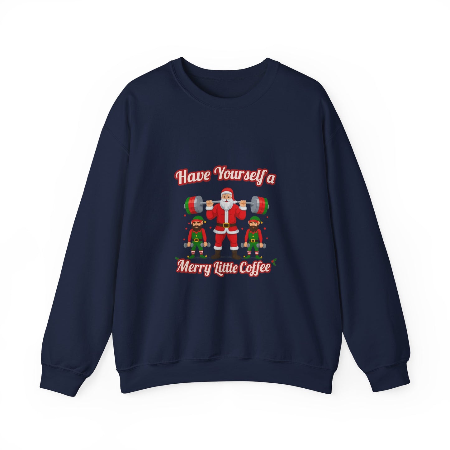 Unisex Heavy Blend™ mw2130 | Santa’s Gym Squad Christmas Sweatshirt – Funny Workout Holiday Crewneck, Festive Fitness Xmas Gift