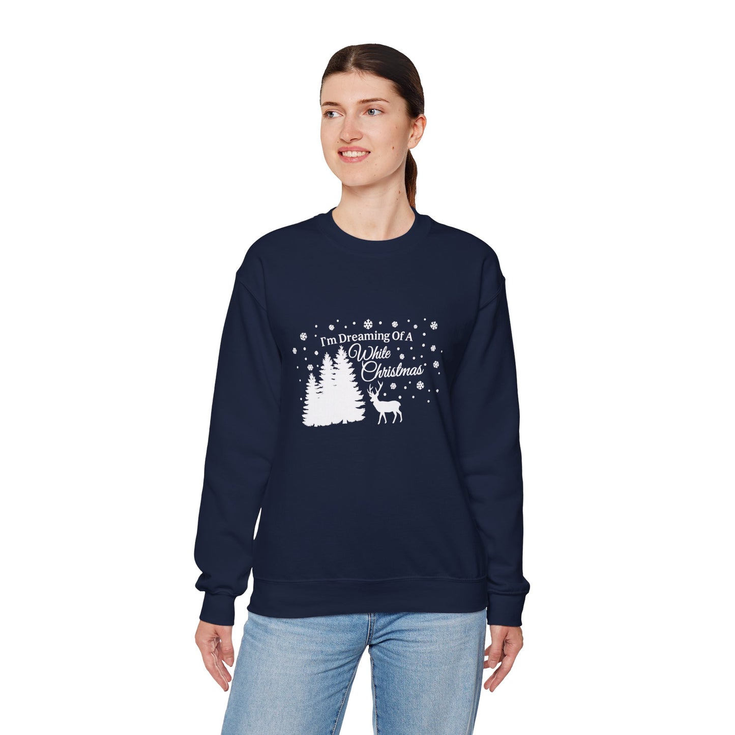 Unisex Heavy Blend™ mw2025 | I’m Dreaming of a White Christmas Sweatshirt – Snowflake Winter Holiday Crewneck | Cozy Unisex Gift