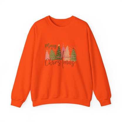 Unisex Heavy Blend™ mw2042 | Merry Christmas Sweatshirt – Faith Cross Holiday Crewneck, Christian Christmas Pullover, Festive Winter Outfit