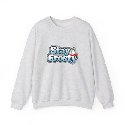 Unisex Heavy Blend™ mw2099 | Stay Frosty Christmas Sweatshirt – Funny Snowman Holiday Crewneck, Cozy Winter Xmas Gift