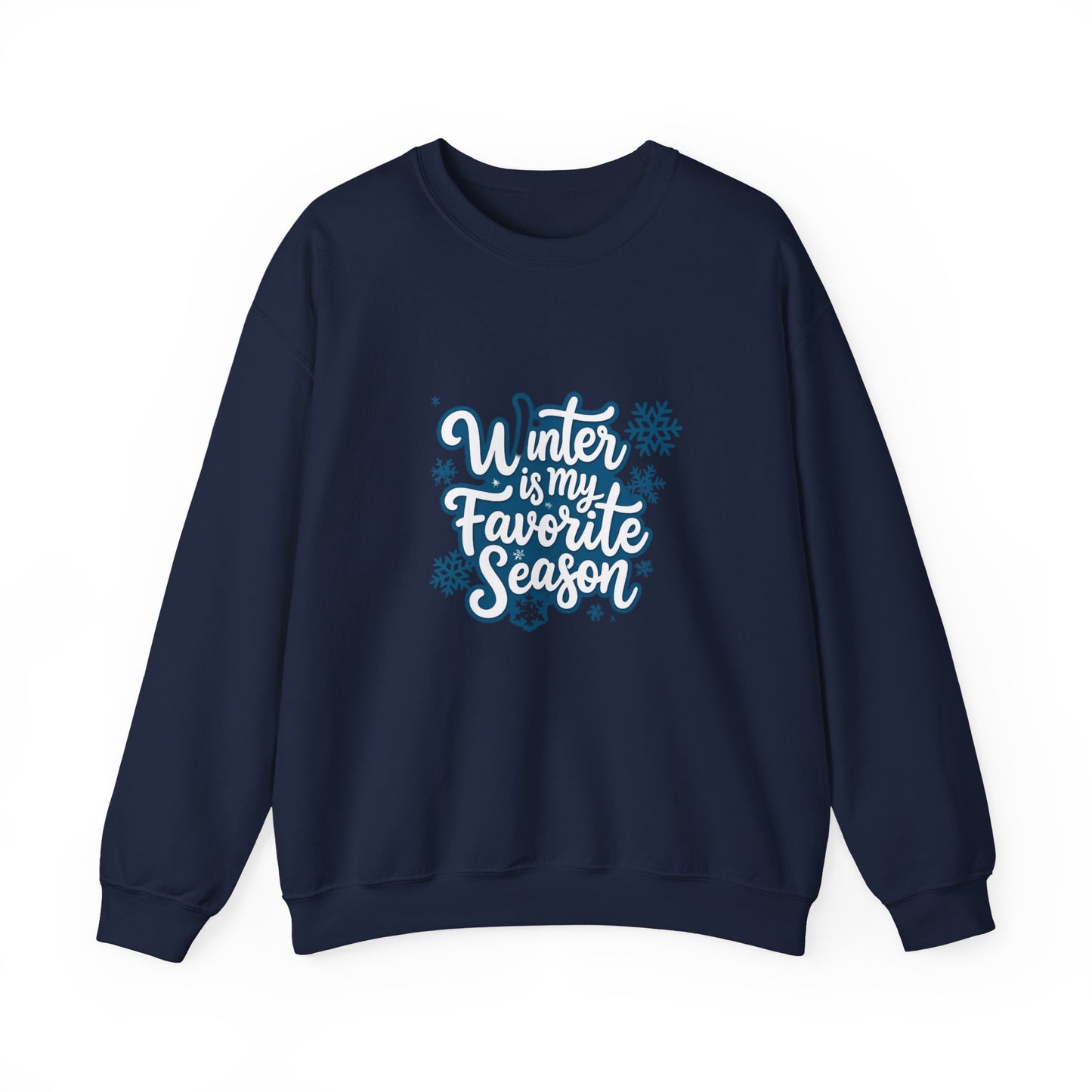 Unisex Heavy Blend™ mw2100 | Winter Is My Favorite Season Sweatshirt – Cozy Snowflake Winter Crewneck, Cute Cold Weather Gift