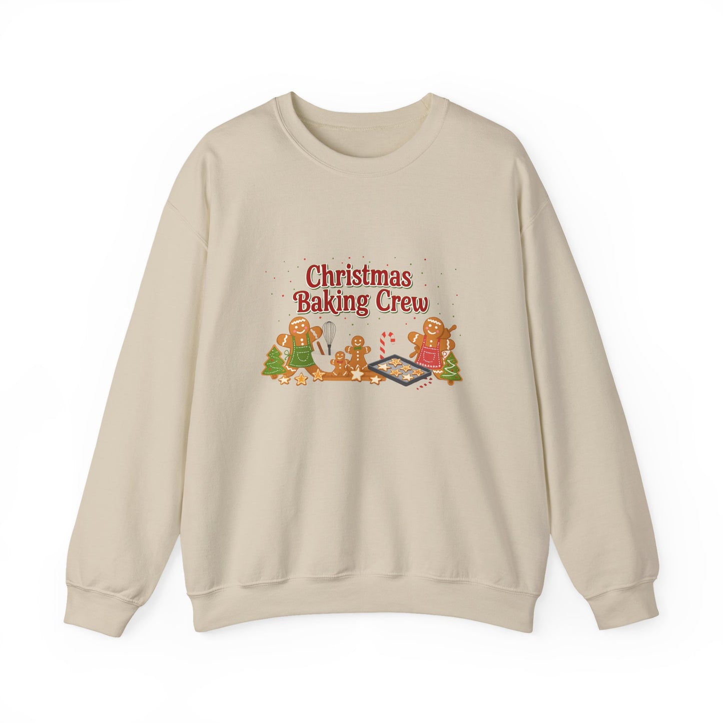 Unisex Heavy Blend™ mw2091 | Christmas Baking Crew Sweatshirt – Cute Gingerbread Cookie Lovers Holiday Pullover, Matching Family Christmas Outfit