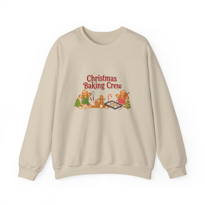 Unisex Heavy Blend™ mw2091 | Christmas Baking Crew Sweatshirt – Cute Gingerbread Cookie Lovers Holiday Pullover, Matching Family Christmas Outfit
