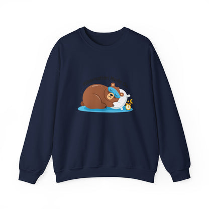 Unisex Heavy Blend™ mw2082 | Hibernation Mode On Bear Sweatshirt – Cozy Winter Sleepy Animal Pullover, Cute Lazy Day Sweater Gift