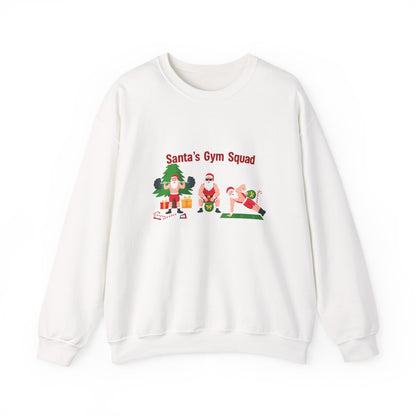 Unisex Heavy Blend™ mw2129 | Santa’s Gym Squad Christmas Sweatshirt – Funny Workout Holiday Crewneck, Festive Fitness Xmas Gift