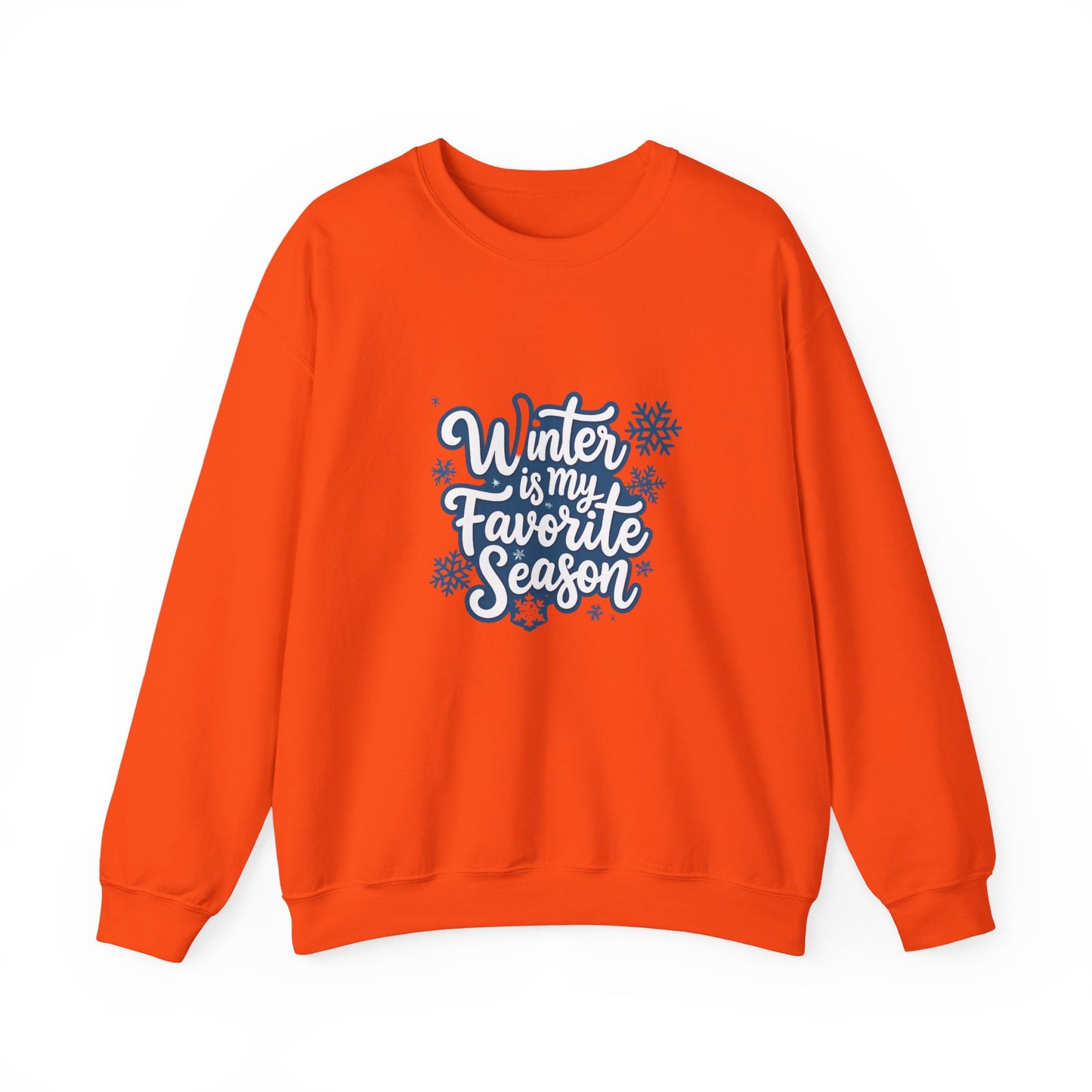 Unisex Heavy Blend™ mw2100 | Winter Is My Favorite Season Sweatshirt – Cozy Snowflake Winter Crewneck, Cute Cold Weather Gift