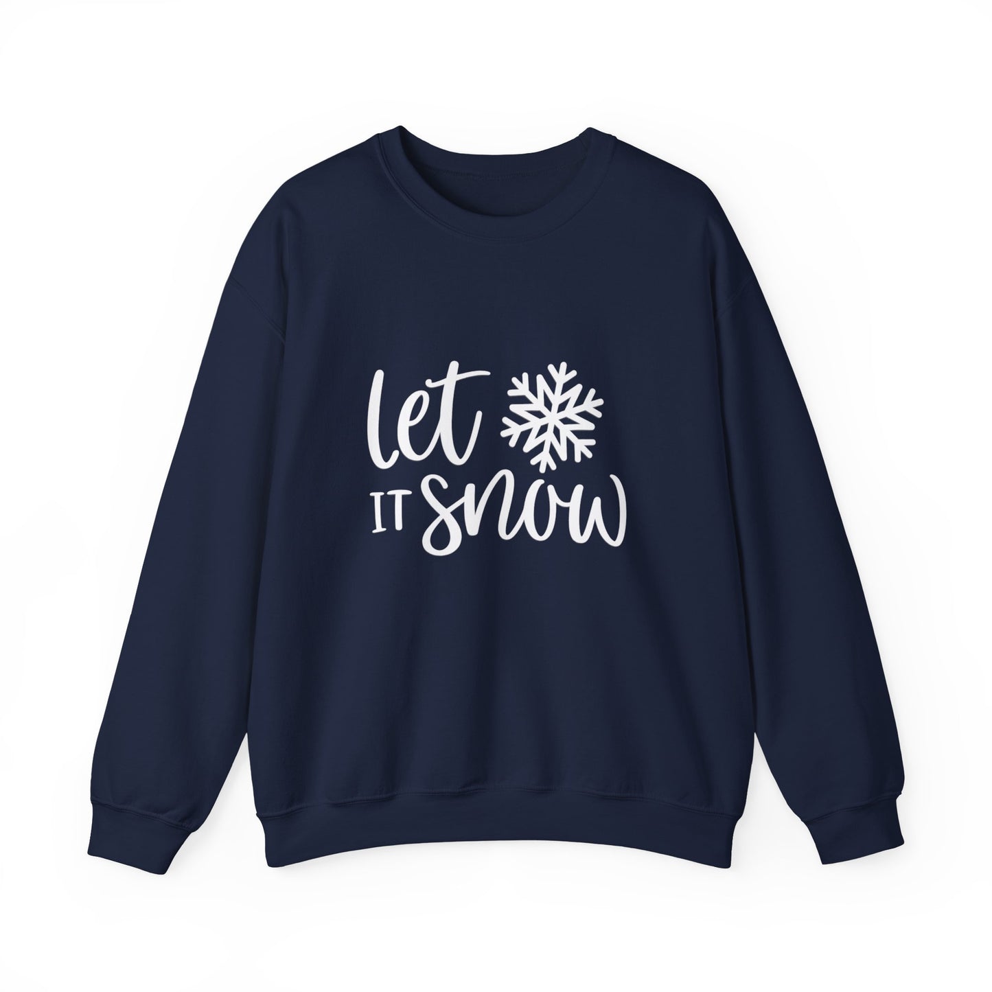 Unisex Heavy Blend™ mw2012 | Let It Snow Christmas Sweatshirt – Festive Snowflake Holiday Crewneck | Cozy Unisex Winter Gift
