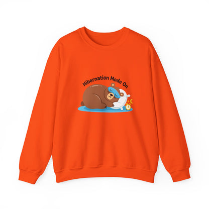 Unisex Heavy Blend™ mw2082 | Hibernation Mode On Bear Sweatshirt – Cozy Winter Sleepy Animal Pullover, Cute Lazy Day Sweater Gift