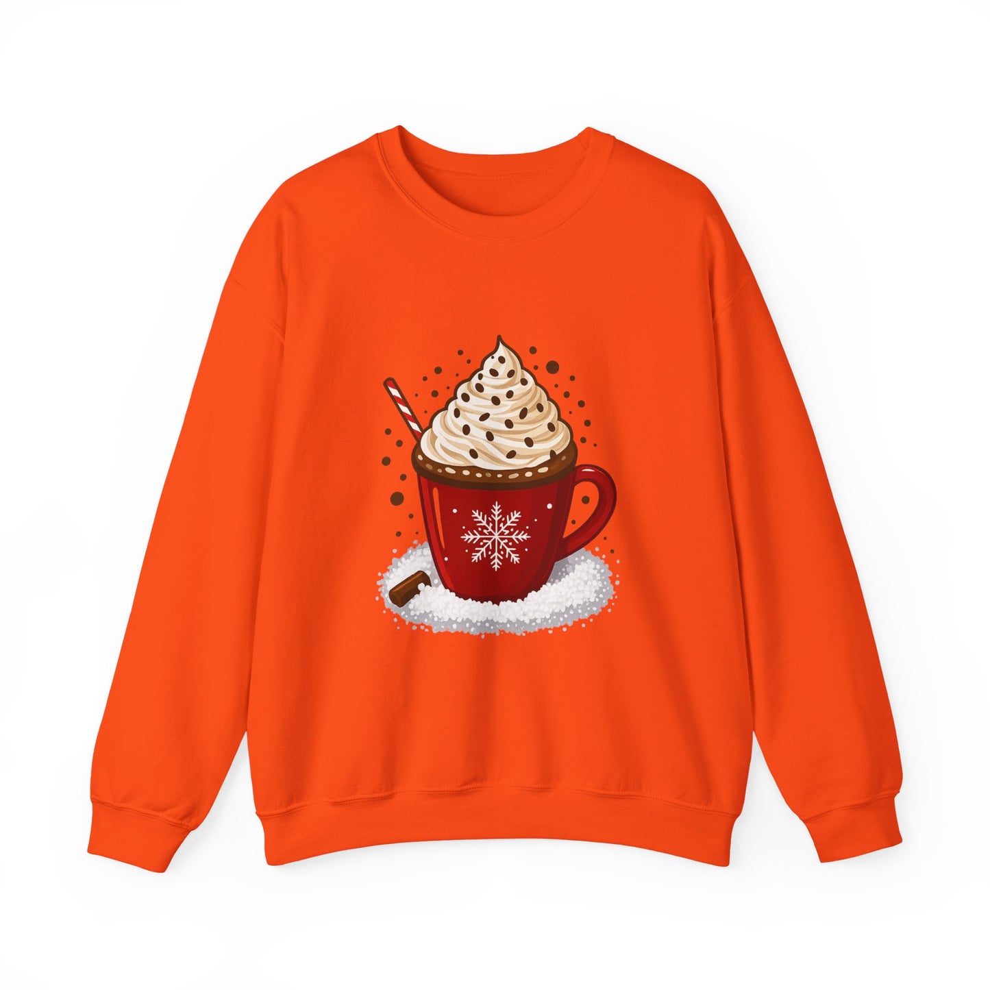Unisex Heavy Blend™ mw2056 | Hot Cocoa Christmas Sweatshirt – Festive Holiday Mug Crewneck, Winter Hot Chocolate Pullover Sweater