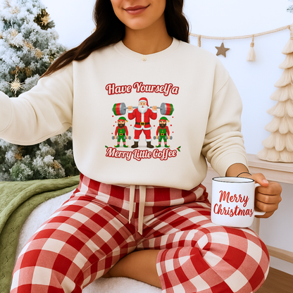 Unisex Heavy Blend™ mw2130 | Santa’s Gym Squad Christmas Sweatshirt – Funny Workout Holiday Crewneck, Festive Fitness Xmas Gift