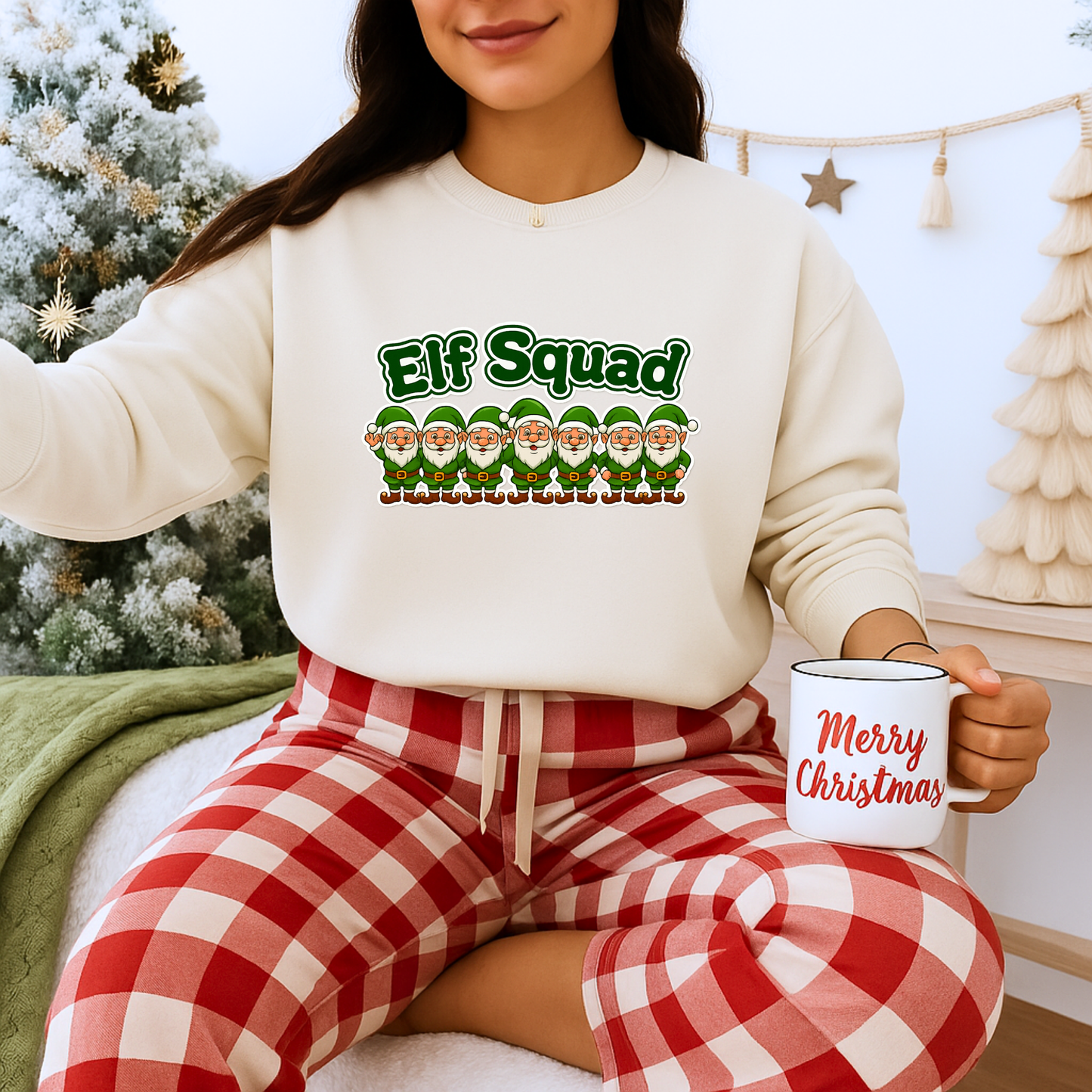Unisex Heavy Blend™ mw2076 | Elf Squad Christmas Sweatshirt – Funny Holiday Elf Crewneck, Festive Matching Family Pullover Sweater