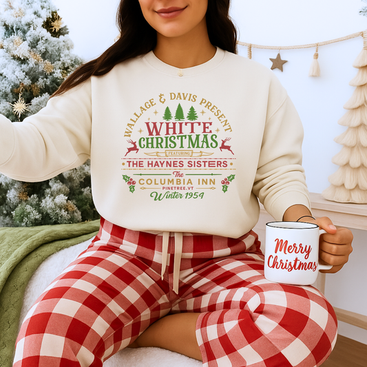 Unisex Heavy Blend™ mw2048 | White Christmas Movie Sweatshirt – Vintage Holiday Crewneck, Retro 1954 Musical Pullover, Classic Christmas Sweater