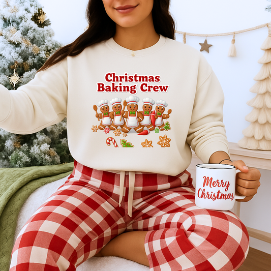 Unisex Heavy Blend™ mw2087 | Christmas Baking Crew Sweatshirt – Cute Gingerbread Cookie Holiday Pullover for Bakers & Family Matching