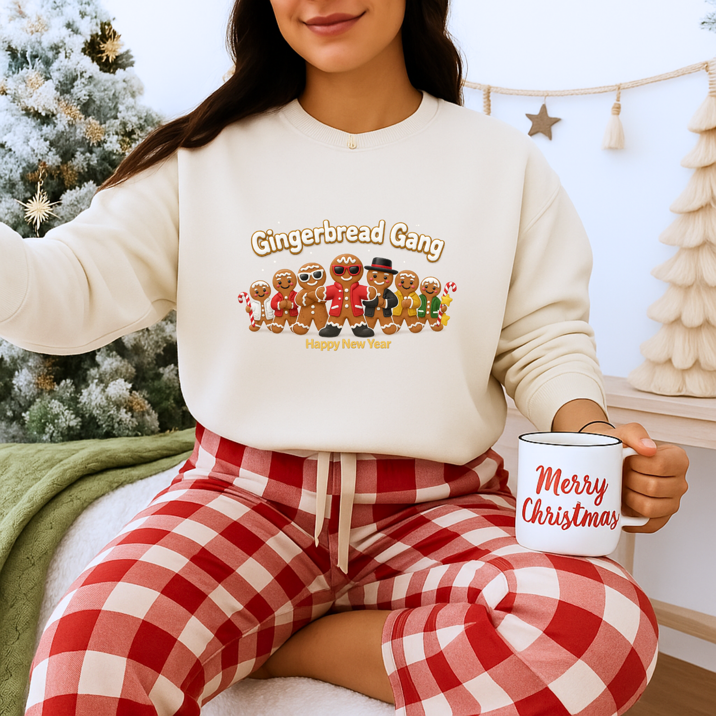 Unisex Heavy Blend™ mw2134 | Gingerbread Gang Christmas Sweatshirt – Cute Holiday Cookie Crewneck, Funny Festive Xmas Gift