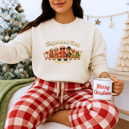 Unisex Heavy Blend™ mw2134 | Gingerbread Gang Christmas Sweatshirt – Cute Holiday Cookie Crewneck, Funny Festive Xmas Gift
