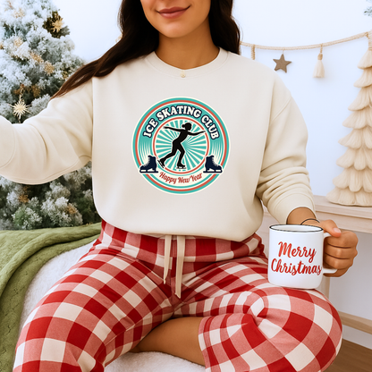 Unisex Heavy Blend™ mw2083 | Ice Skating Club Sweatshirt – Retro Winter Skater Pullover, Cozy Figure Skating Sweater Gift for Skaters