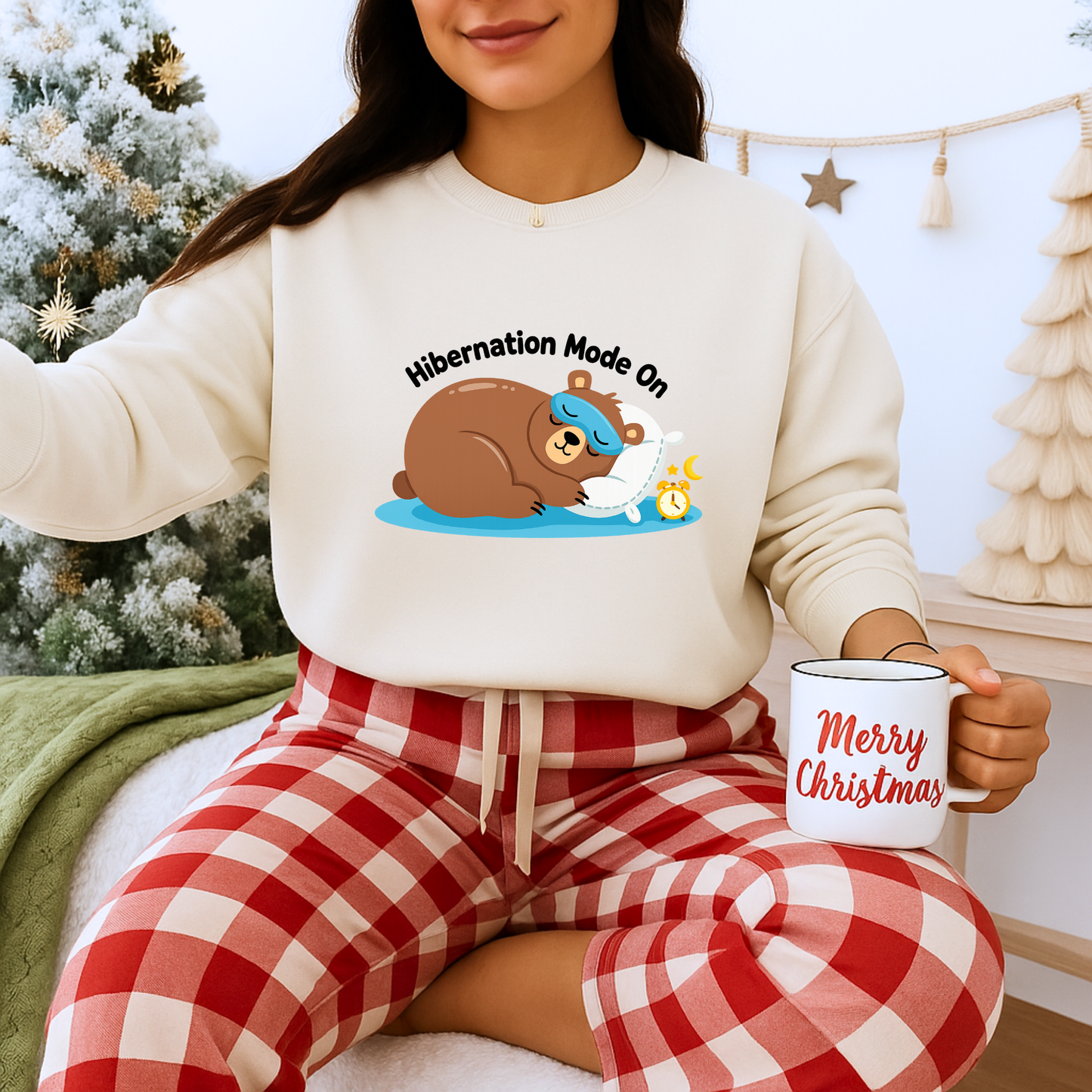 Unisex Heavy Blend™ mw2082 | Hibernation Mode On Bear Sweatshirt – Cozy Winter Sleepy Animal Pullover, Cute Lazy Day Sweater Gift