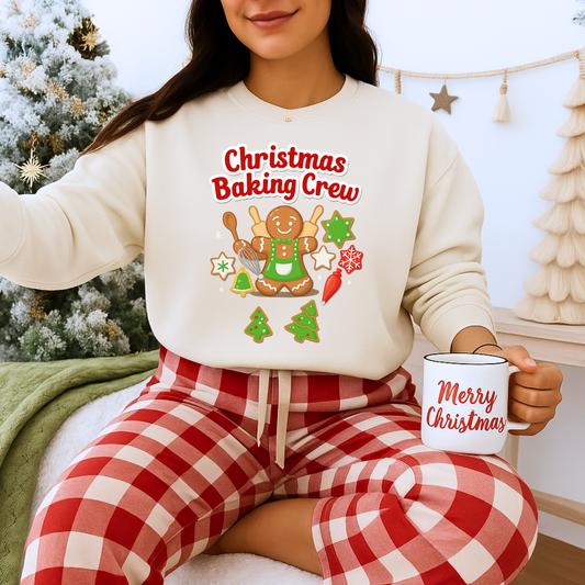 Unisex Heavy Blend™ mw2086 | Christmas Baking Crew Sweatshirt – Cute Gingerbread Cookie Holiday Pullover for Bakers & Family
