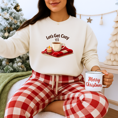 Unisex Heavy Blend™ mw2118 | Let’s Get Cozy Sweatshirt – Warm Winter Coffee Crewneck, Cute Cozy Holiday Gift for Her