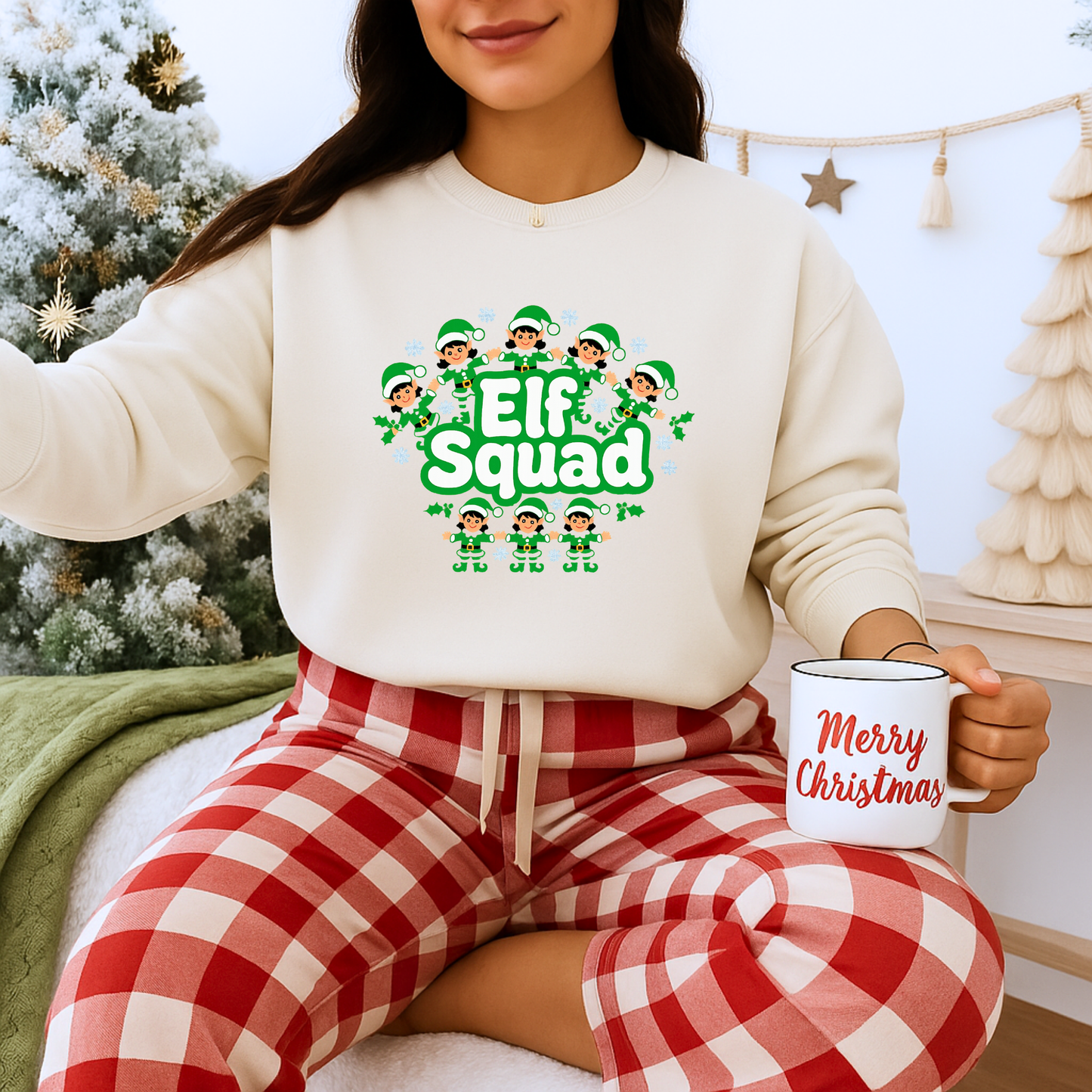 Unisex Heavy Blend™ mw2079 | Elf Squad Christmas Sweatshirt – Funny Matching Family Elf Crewneck, Cute Holiday Pullover Sweater