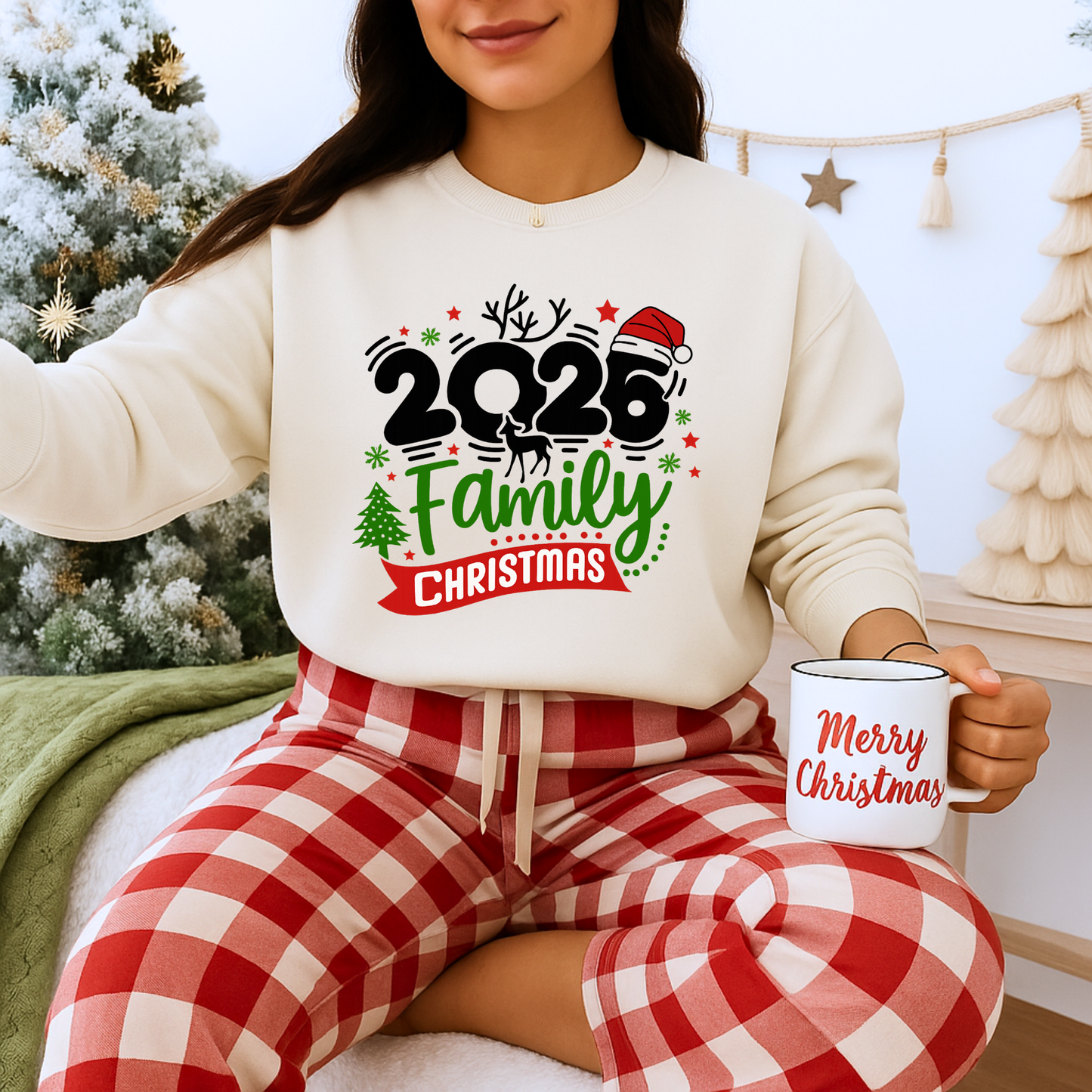 Unisex Heavy Blend™ mw2035 | Family Christmas Sweatshirt – Matching Holiday Pajama Party Outfit | Custom Unisex Winter Gift