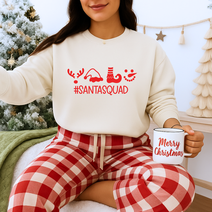 Unisex Heavy Blend™ mw2047 | SantaSquad Christmas Sweatshirt – Funny Holiday Crewneck, Matching Family Group Pullover Outfi