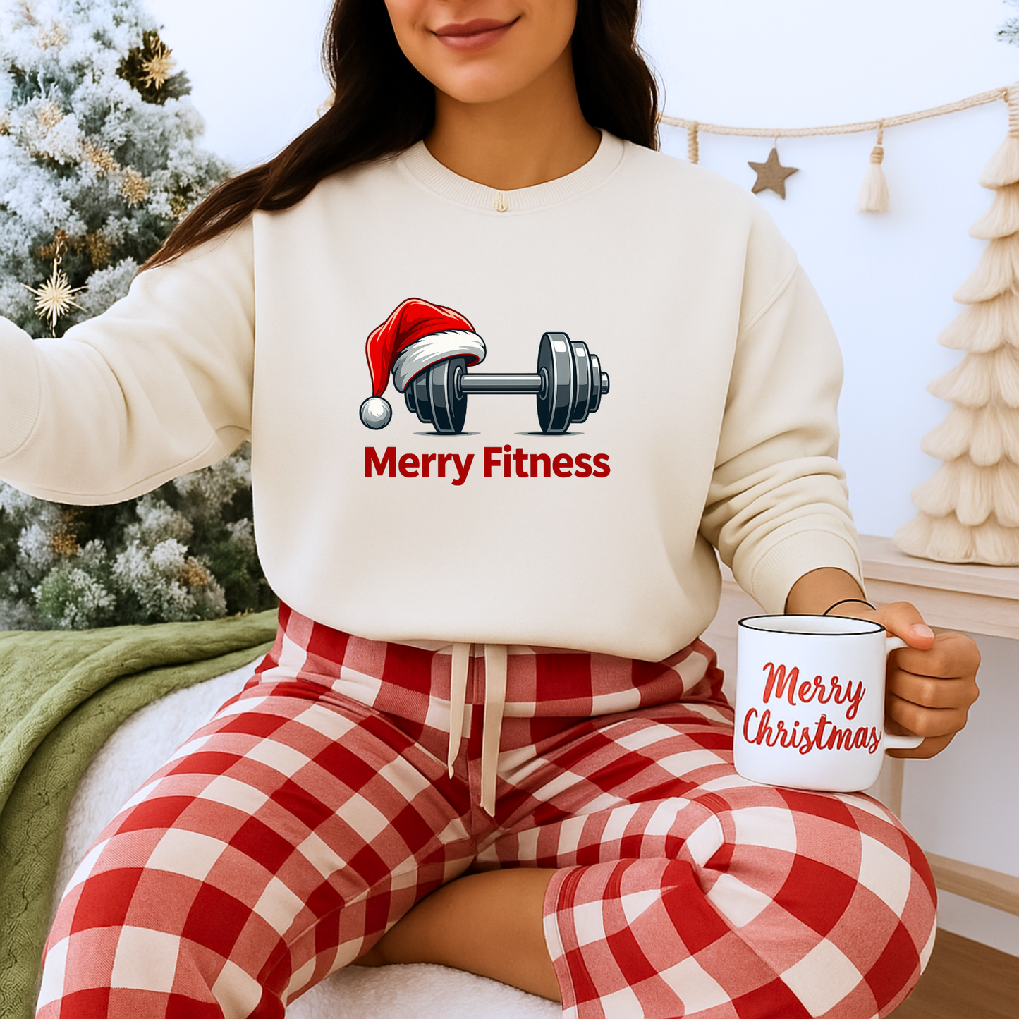 Unisex Heavy Blend™ mw2141 | Merry Fitness Christmas Sweatshirt – Funny Holiday Gym Workout Crewneck, Xmas Gift for Fitness Lovers