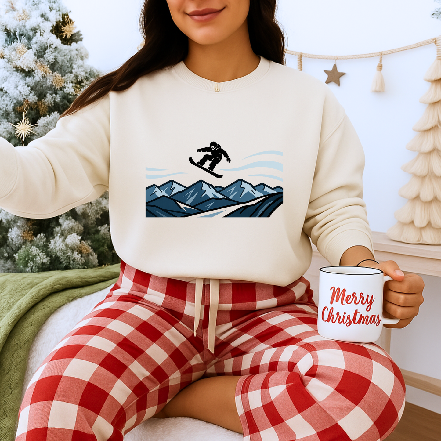 Unisex Heavy Blend™ mw2105 | Snowboard Mountain Sweatshirt – Extreme Winter Sports Crewneck, Cool Snowboarding Gift for Riders