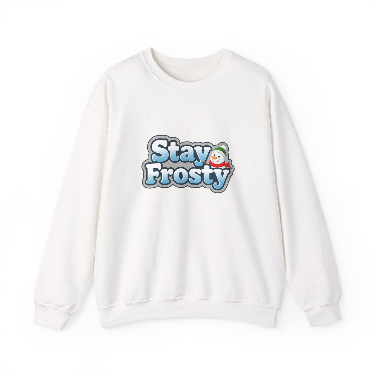 Unisex Heavy Blend™ mw2099 | Stay Frosty Christmas Sweatshirt – Funny Snowman Holiday Crewneck, Cozy Winter Xmas Gift