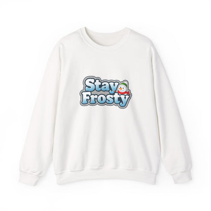 Unisex Heavy Blend™ mw2099 | Stay Frosty Christmas Sweatshirt – Funny Snowman Holiday Crewneck, Cozy Winter Xmas Gift