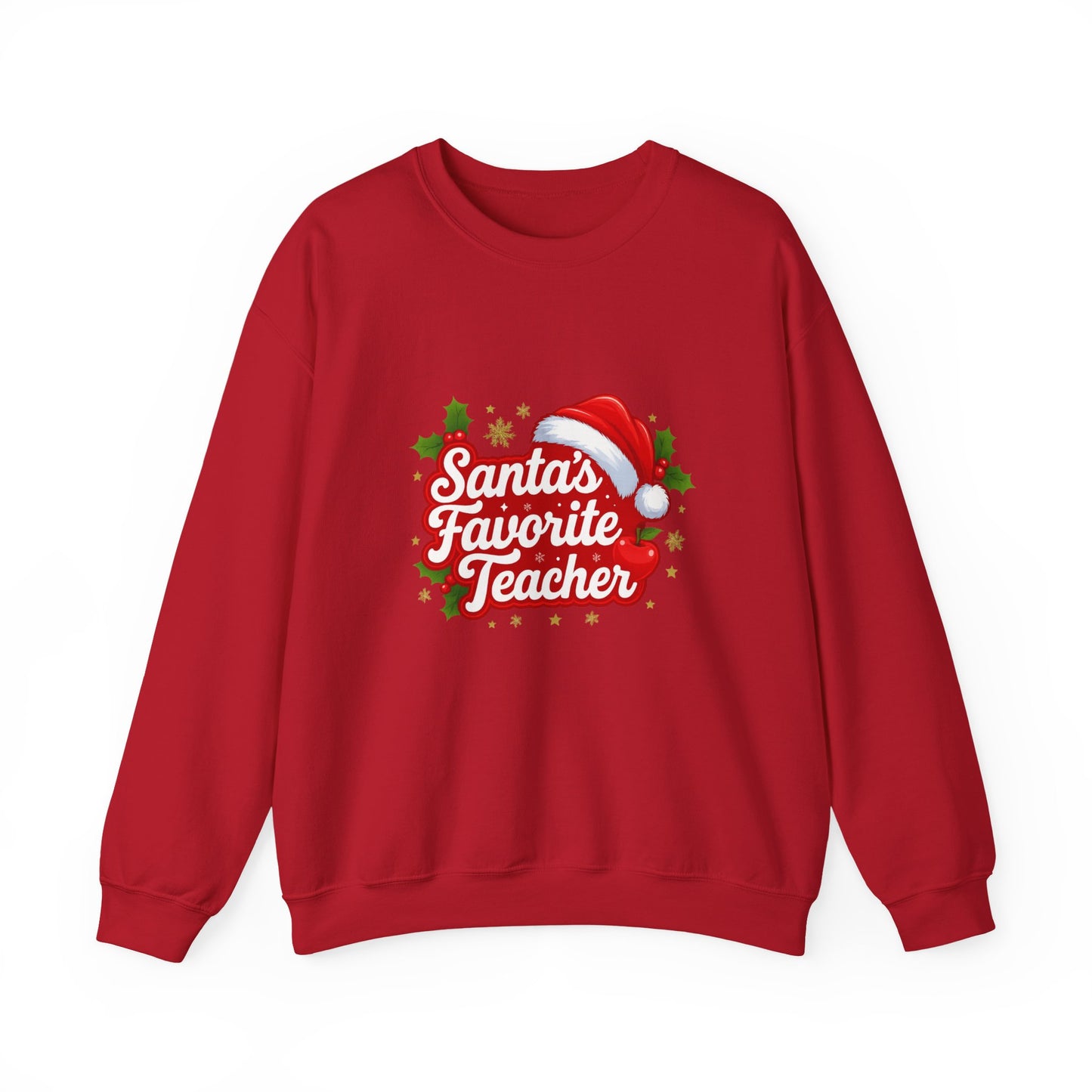 Unisex Heavy Blend™ mw2089 | Santa’s Favorite Teacher Sweatshirt – Cute Christmas Gift for Teachers, Holiday Pullover