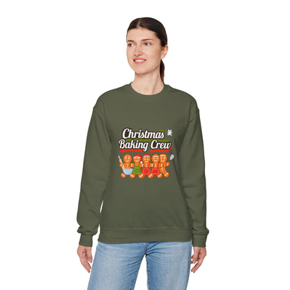 Unisex Heavy Blend™ mw2092 | Christmas Baking Crew Sweatshirt – Gingerbread Cookie Lovers Holiday Pullover, Fun Family Matching Christmas Outfit