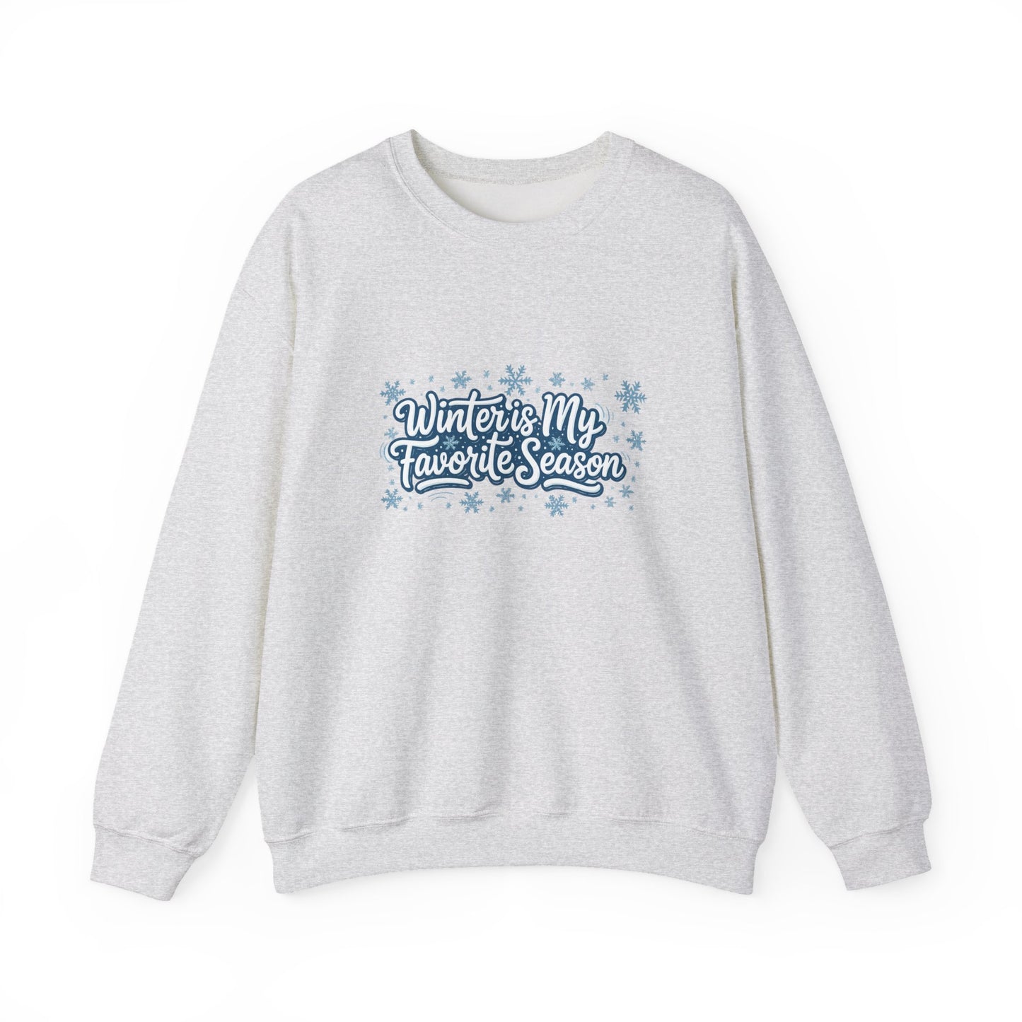 Unisex Heavy Blend™ mw2101 | Winter Is My Favorite Season Sweatshirt – Cozy Snowflake Winter Crewneck, Cute Cold Weather Gift