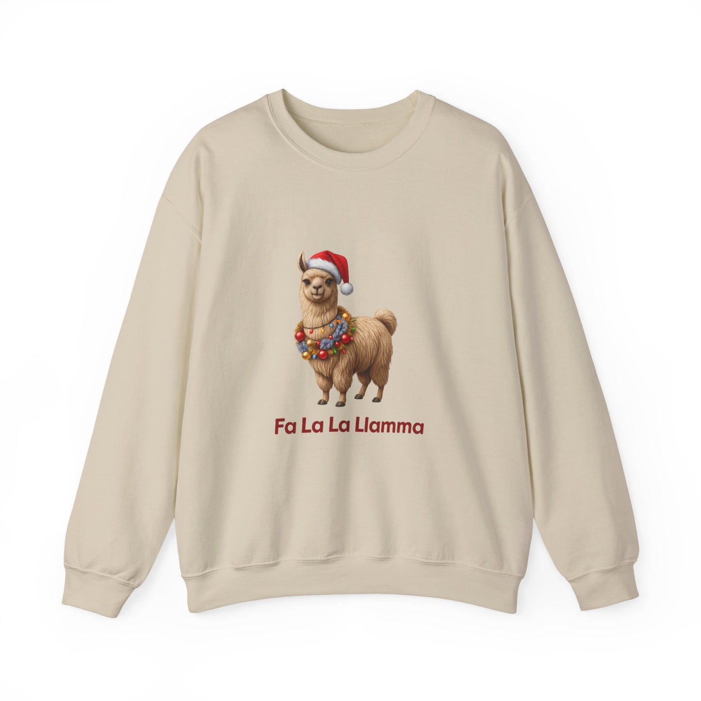 Unisex Heavy Blend™ mw2126 | Fa La La Llama Christmas Sweatshirt – Funny Holiday Llama Crewneck, Cute Festive Xmas Gift