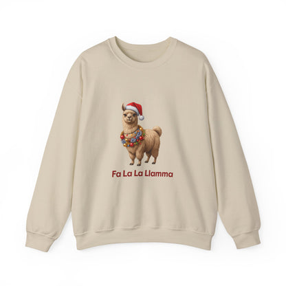 Unisex Heavy Blend™ mw2126 | Fa La La Llama Christmas Sweatshirt – Funny Holiday Llama Crewneck, Cute Festive Xmas Gift