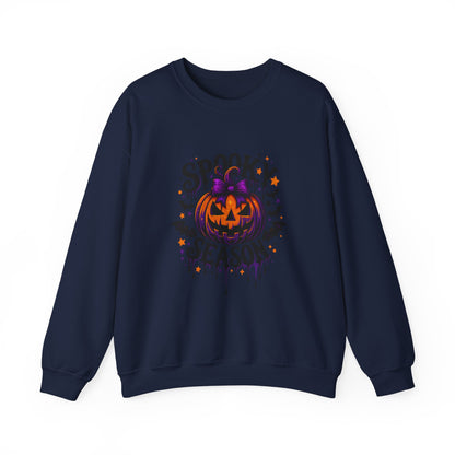 Unisex Heavy Blend™ Spooky Season Halloween Sweatshirt – Pumpkin Bat Gothic Fall Shirt | mw1021