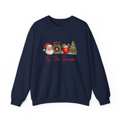 Unisex Heavy Blend™ mw2007 | Tis The Season Christmas Sweatshirt – Festive Santa & Holiday Crewneck | Cozy Unisex Winter Gift