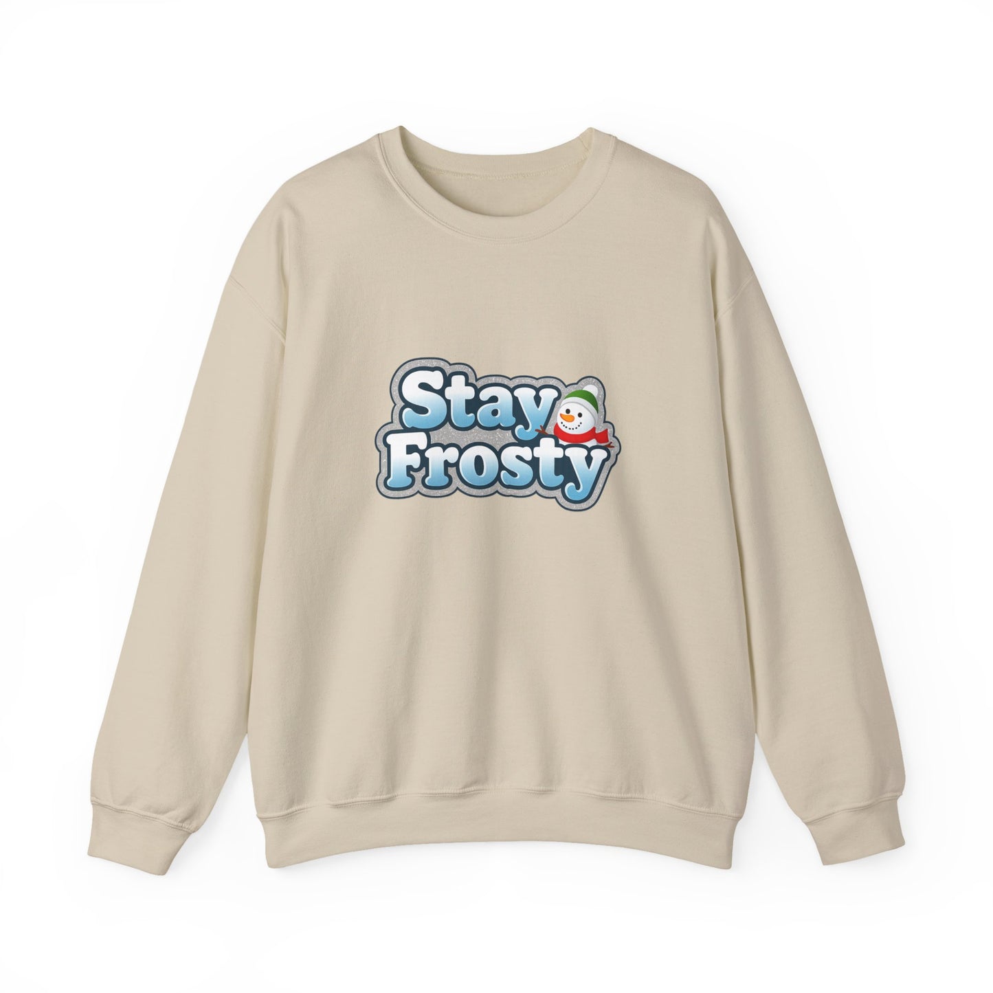 Unisex Heavy Blend™ mw2099 | Stay Frosty Christmas Sweatshirt – Funny Snowman Holiday Crewneck, Cozy Winter Xmas Gift
