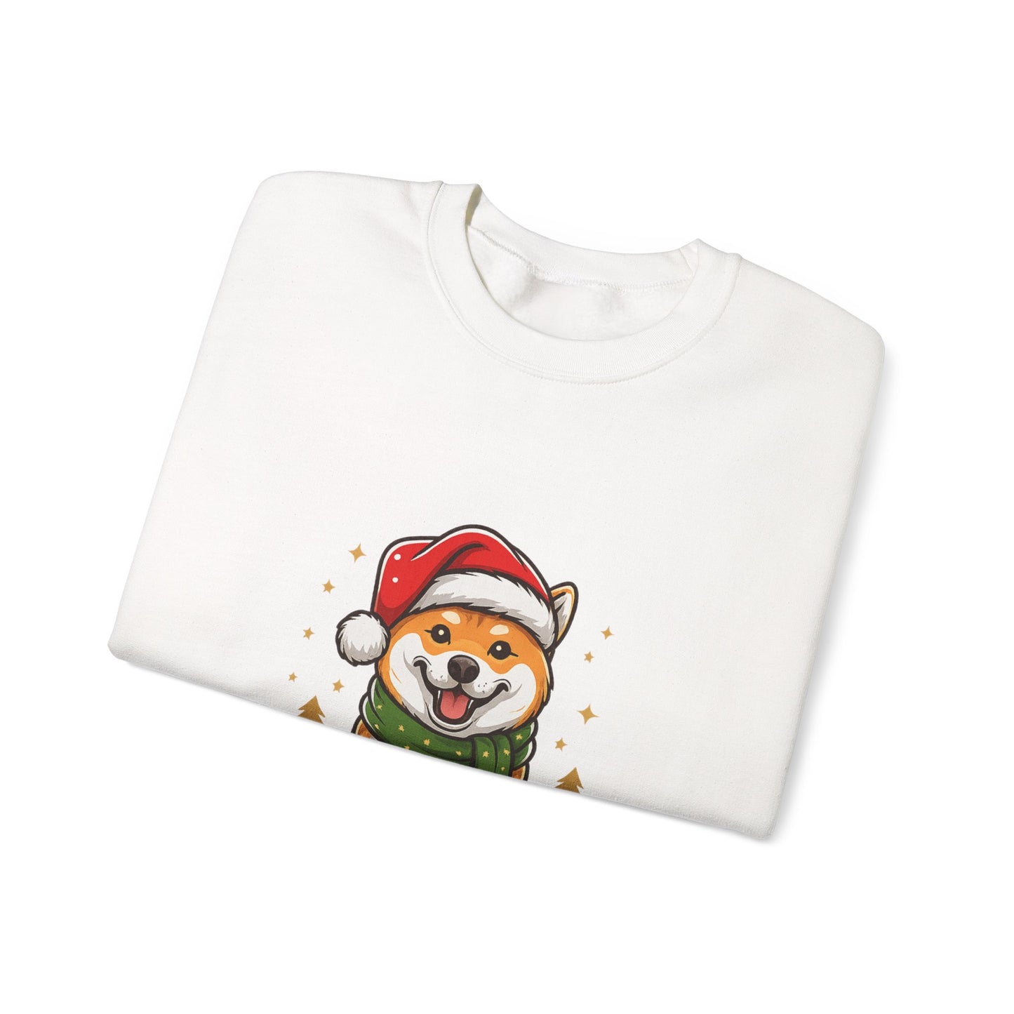Unisex Heavy Blend™ mw2097 | Santa Paws Shiba Inu Christmas Sweatshirt – Cute Dog Holiday Crewneck, Festive Xmas Gift for Pet Lovers