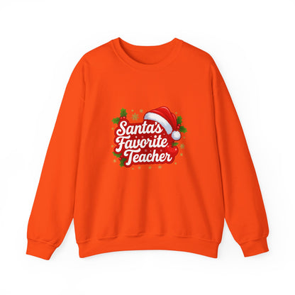 Unisex Heavy Blend™ mw2089 | Santa’s Favorite Teacher Sweatshirt – Cute Christmas Gift for Teachers, Holiday Pullover