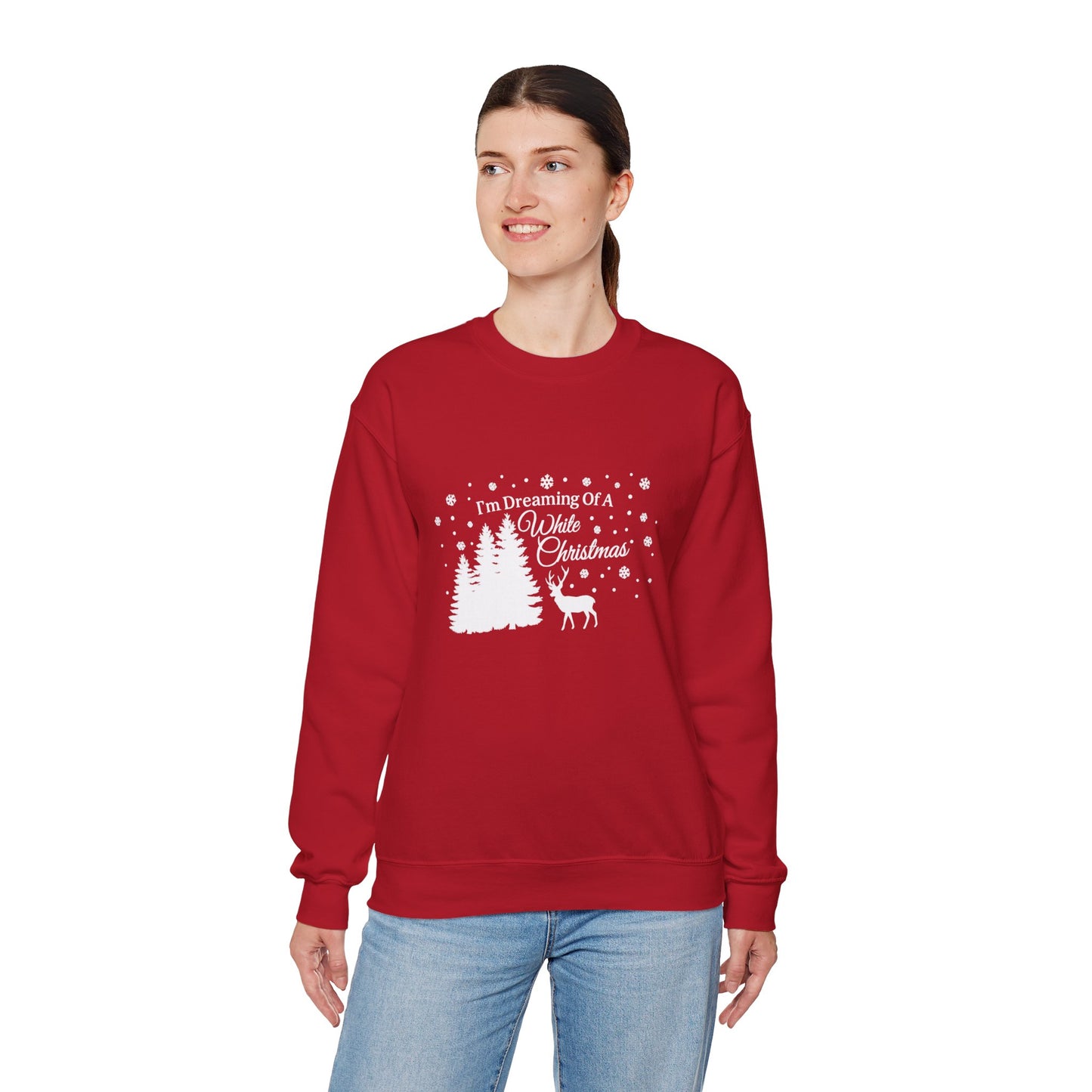 Unisex Heavy Blend™ mw2025 | I’m Dreaming of a White Christmas Sweatshirt – Snowflake Winter Holiday Crewneck | Cozy Unisex Gift