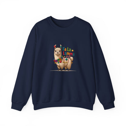 Unisex Heavy Blend™ mw2124 | Fa La La Llama Christmas Sweatshirt – Funny Holiday Llama Crewneck, Cute Festive Xmas Gift