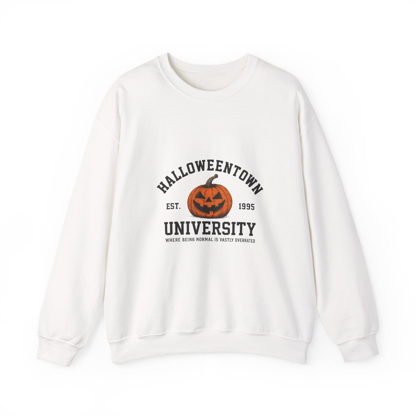 Unisex Heavy Blend™ Halloweentown University Sweatshirt – Spooky Pumpkin Collegiate Style | mw1009