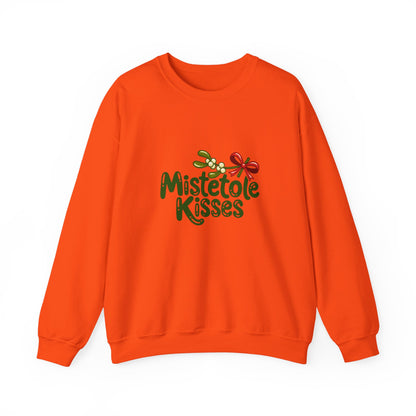 Unisex Heavy Blend™ mw2094 | Mistletoe Kisses Christmas Sweatshirt – Cute Holiday Pullover, Festive Couple Gift, Cozy Winter Shirt