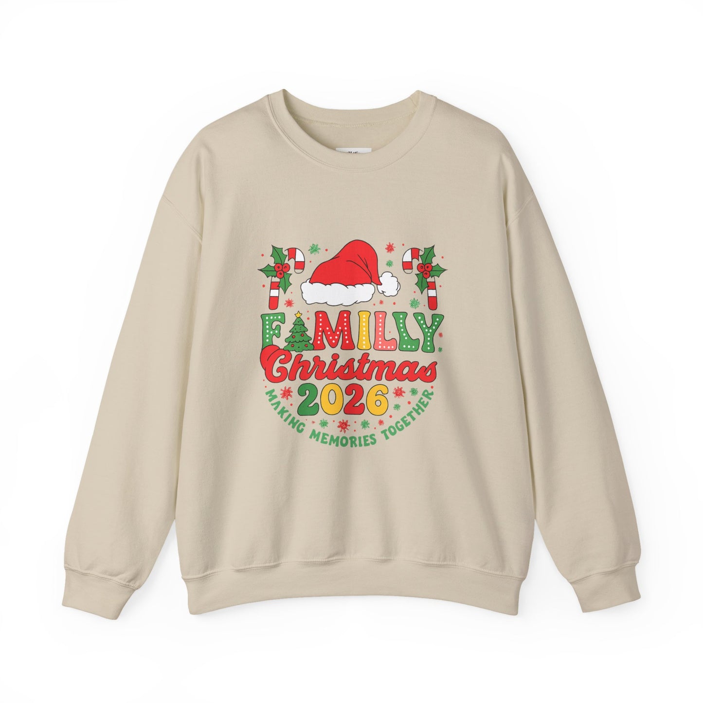 Unisex Heavy Blend™ mw2015 | Family Christmas 2026 Sweatshirt – Matching Holiday Crewneck | Custom Festive Unisex Gift