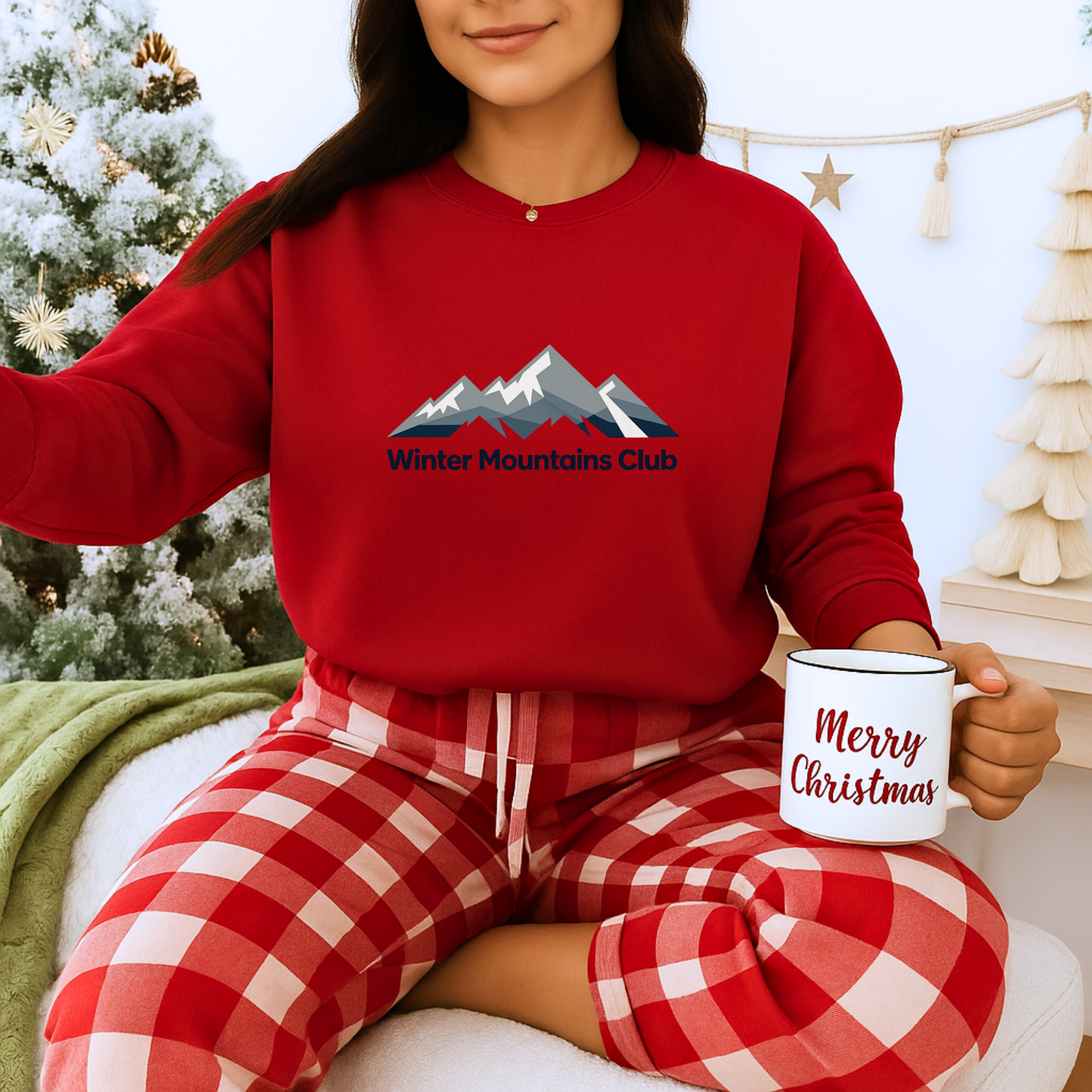 Unisex Heavy Blend™ mw2070 | Winter Mountains Club Sweatshirt – Outdoors Hiking Adventure Crewneck, Cozy Winter Pullover Sweater