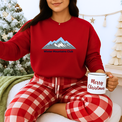 Unisex Heavy Blend™ mw2069 | Winter Mountains Club Sweatshirt – Outdoors Hiking Adventure Crewneck, Cozy Winter Pullover Sweater