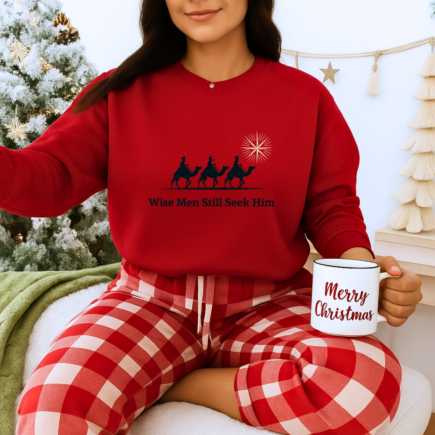 Unisex Heavy Blend™ mw2104 | Wise Men Still Seek Him Christian Christmas Sweatshirt – Nativity Holiday Crewneck, Faith Based Xmas Gift